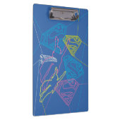 Supergirl en Logo gekleurde contouren Klembord (Rechts)