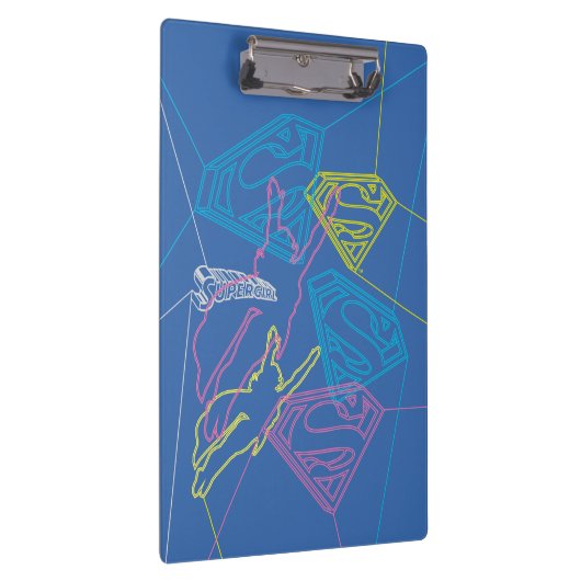 Supergirl en Logo gekleurde contouren Klembord (Rechts)