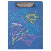 Supergirl en Logo gekleurde contouren Klembord (Voorkant)