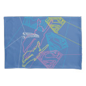 Supergirl en Logo gekleurde contouren Kussensloop (Voorkant)