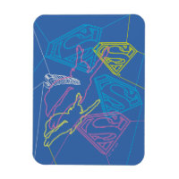 Supergirl en Logo gekleurde contouren