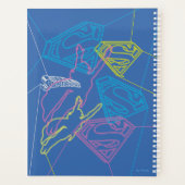 Supergirl en Logo gekleurde contouren Planner (Achterkant)