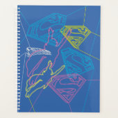 Supergirl en Logo gekleurde contouren Planner (Voorkant)