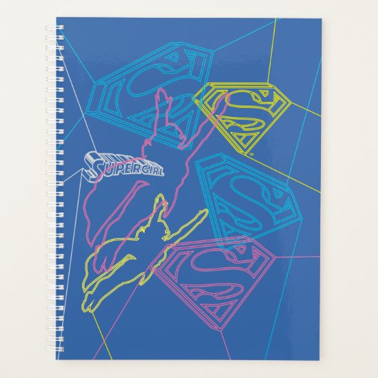 Supergirl en Logo gekleurde contouren Planner (Voorkant)