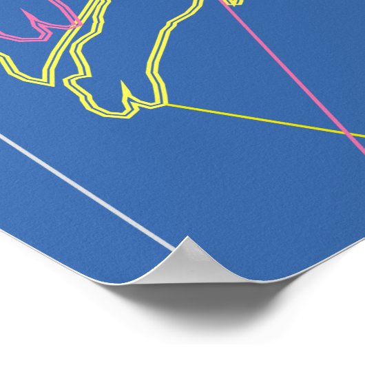 Supergirl en Logo gekleurde contouren Poster (Hoek)