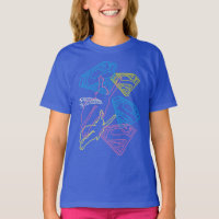 Supergirl en Logo gekleurde contouren