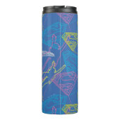 Supergirl en Logo gekleurde contouren Thermosbeker (Achterkant)