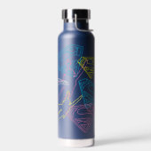 Supergirl en Logo gekleurde contouren Waterfles (Links)