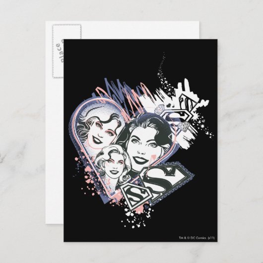 Supergirl Face Collage Briefkaart (Voorkant / Achterkant)