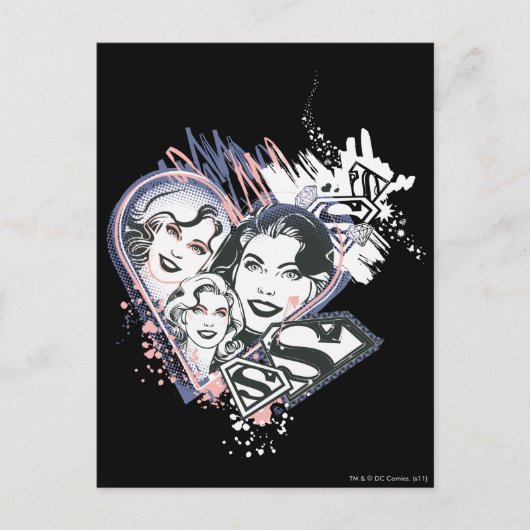 Supergirl Face Collage Briefkaart (Voorkant)