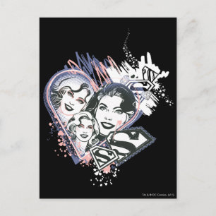 Supergirl Face Collage Briefkaart