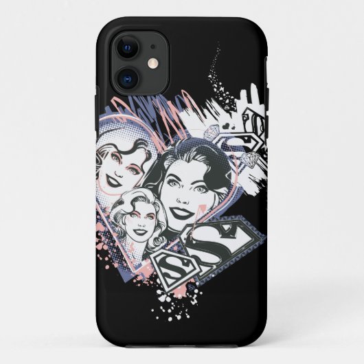 Supergirl Face Collage Case-Mate iPhone Case (Achterkant)