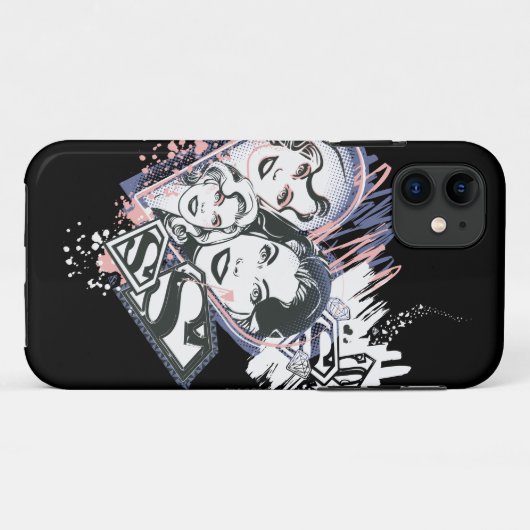 Supergirl Face Collage Case-Mate iPhone Case (Achterkant (horizontaal))