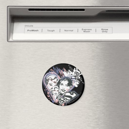 Supergirl Face Collage Magneet (Insitu (Vaatwasser))