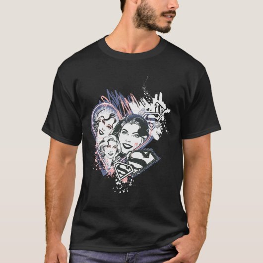 Supergirl Face Collage T-shirt (Voorkant)
