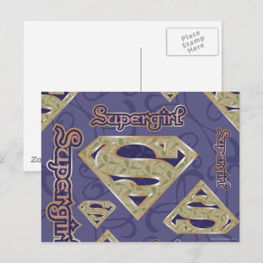 Supergirl Fancy Logo Collage Briefkaart (Voorkant / Achterkant)