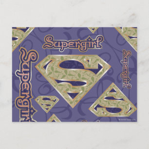 Supergirl Fancy Logo Collage Briefkaart