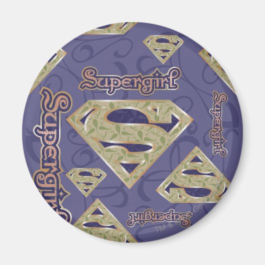Supergirl Fancy Logo Collage Magneet (Voorkant)