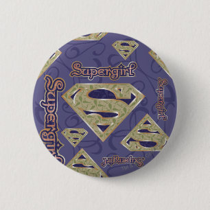 Supergirl Fancy Logo Collage Ronde Button 5,7 Cm