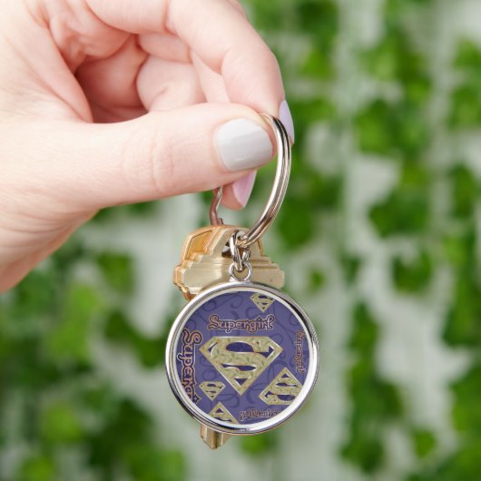 Supergirl Fancy Logo Collage Sleutelhanger (Hand)