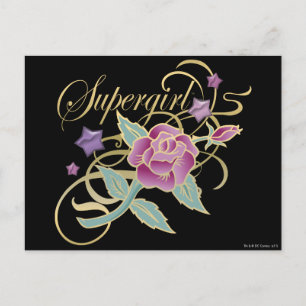 Supergirl Fancy Rozen Briefkaart