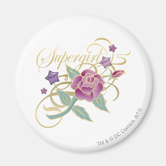 Supergirl Fancy Rozen Magneet (Voorkant)