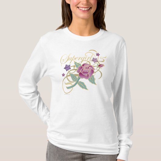 Supergirl Fancy Rozen T-shirt (Voorkant)