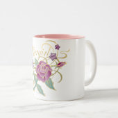 Supergirl Fancy Rozen Tweekleurige Koffiemok (Voorkant rechts)