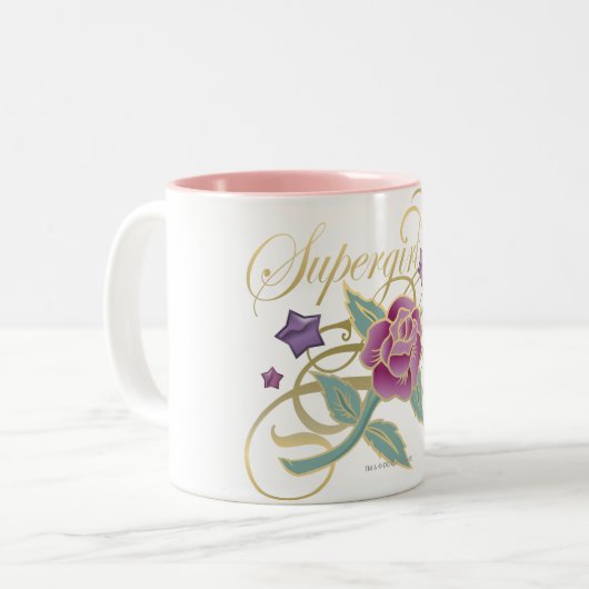 Supergirl Fancy Rozen Tweekleurige Koffiemok (Voorkant links)