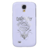 Supergirl Fancy Silver Logo Case-Mate Samsung Galaxy Hoesje (Achterkant)