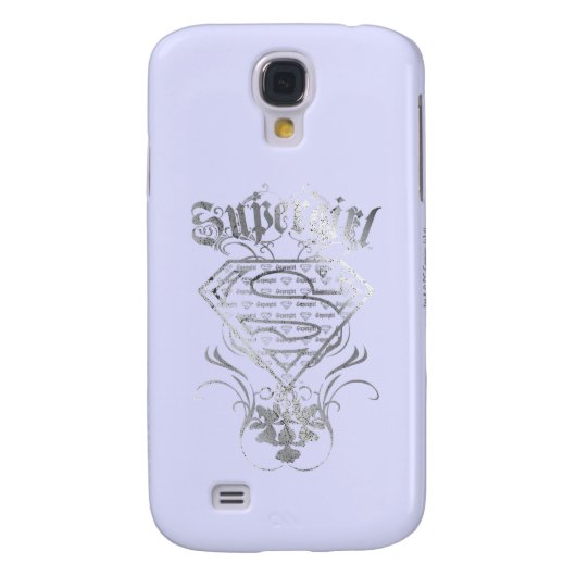 Supergirl Fancy Silver Logo Case-Mate Samsung Galaxy Hoesje (Achterkant)