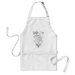 Supergirl Fancy Silver Logo Standaard Schort