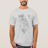 Supergirl Fancy Silver Logo T-shirt (Voorkant)