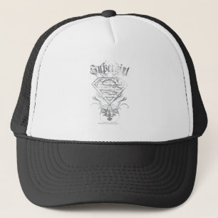 Supergirl Fancy Silver Logo Trucker Pet