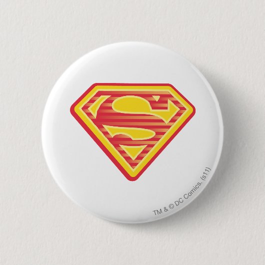 Supergirl Far-Out Logo Ronde Button 5,7 Cm (Voorkant)