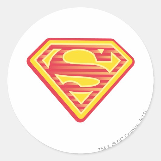Supergirl Far-Out Logo Ronde Sticker (Voorkant)
