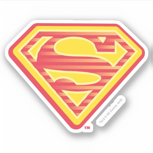 Supergirl Far-Out Logo Sticker (Voorkant)