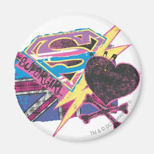 Supergirl Flag en Crossbones Magneet (Voorkant)