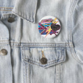 Supergirl Flag en Crossbones Ronde Button 5,7 Cm (In situ)