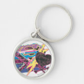 Supergirl Flag en Crossbones Sleutelhanger (Voorkant)