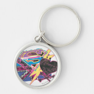 Supergirl Flag en Crossbones Sleutelhanger