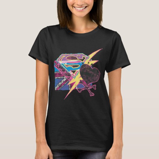 Supergirl Flag en Crossbones T-shirt (Voorkant)