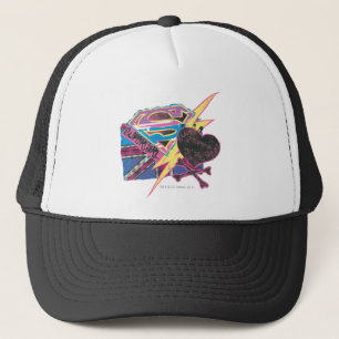 Supergirl Flag en Crossbones Trucker Pet