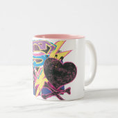 Supergirl Flag en Crossbones Tweekleurige Koffiemok (Voorkant rechts)