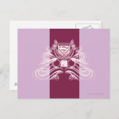 Supergirl Flourish Design Briefkaart (Voorkant / Achterkant)