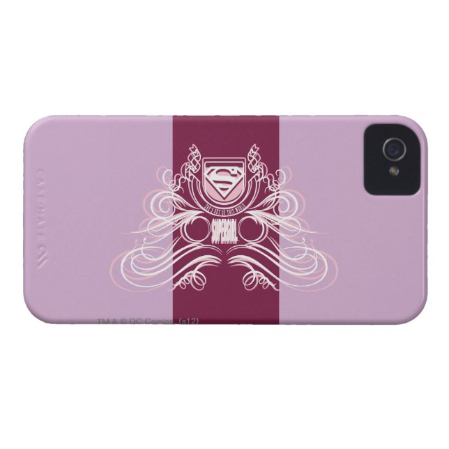 Supergirl Flourish Design Case-Mate iPhone Case (Achterkant Horizontaal)