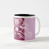 Supergirl Flourish Design Tweekleurige Koffiemok (Voorkant rechts)