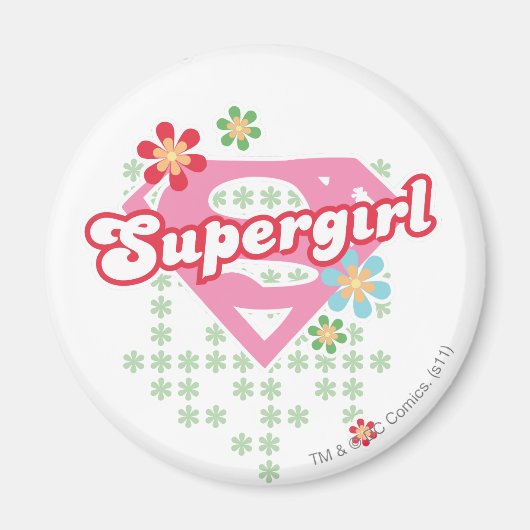 Supergirl Flower Madness Magneet (Voorkant)