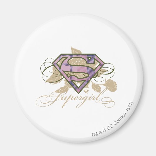Supergirl Flowers Magneet (Voorkant)