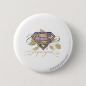 Supergirl Flowers Ronde Button 5,7 Cm (Voorkant)